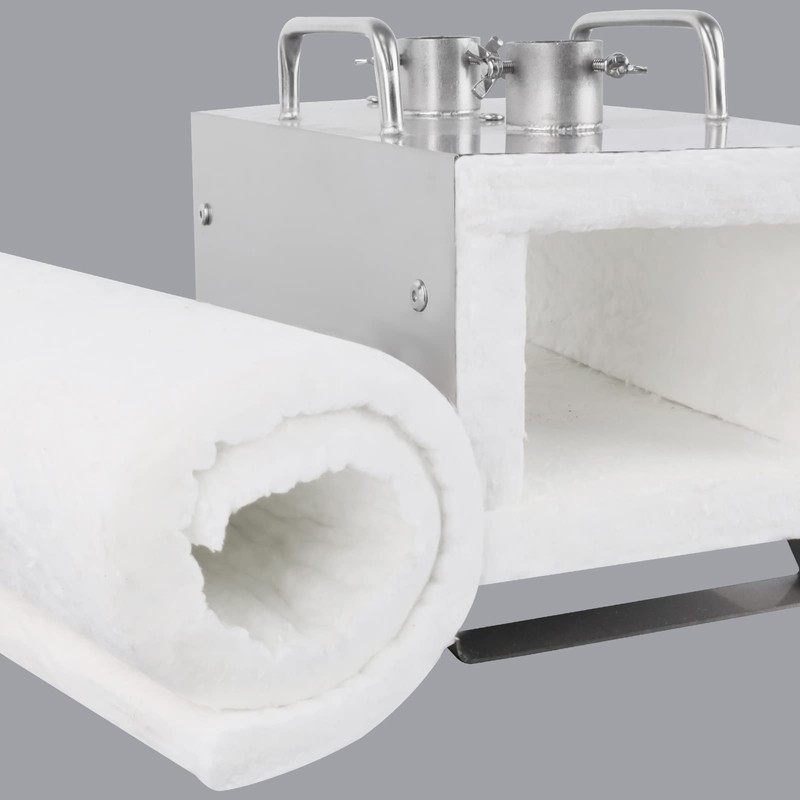 Lyrufexon Ceramic Fiber Insulation, 2 Pieces 24"x15.7"x1"Thick, 2600F Fireproof Insulation