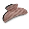 95mm Across/Large Shiny Pastel Pink Herringbone Pattern Acrylic Hair Claw/Hair