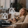 YAFEINI Schnauzer Earrings 925 Sterling Silver Schnauzer Dangle and Drop
