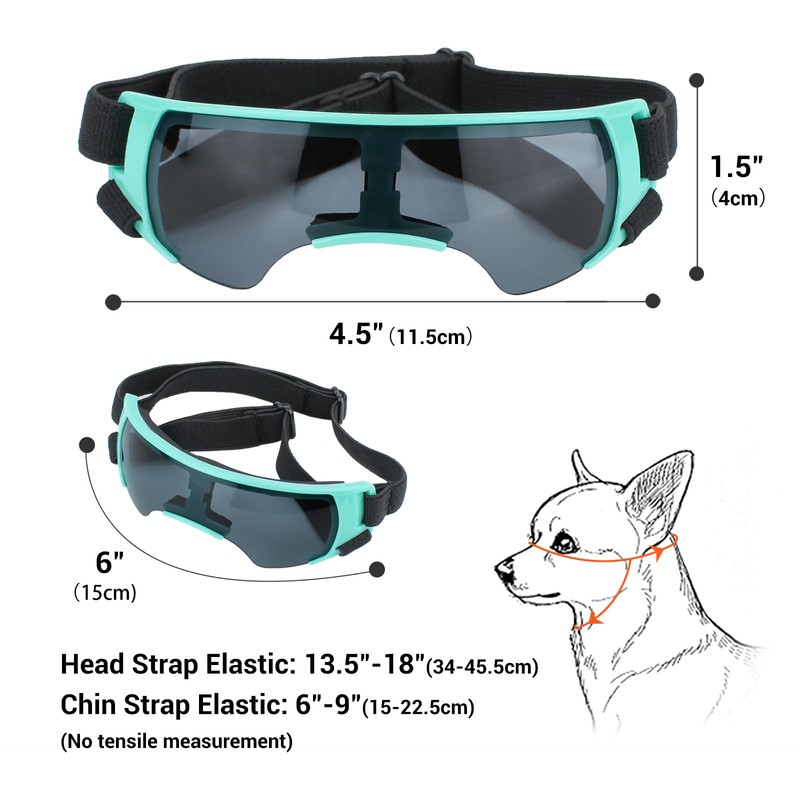 Billionchains Dog Goggles for Small Dog Doggy Goggles with Adjustable