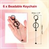 PATIKIL 6 Pcs Beadable Keychains Bars, Metal Beaded Keychain Blanks
