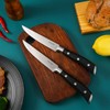 dearithe Steak Knives Set of 6,Black Full-Tang And Triple Rivet