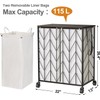 WOWLIVE Laundry Basket with Wheels, Heavy Duty Laundry Hamper with