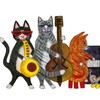 CafePress Jazz Cats Oval Car Bumper Sticker