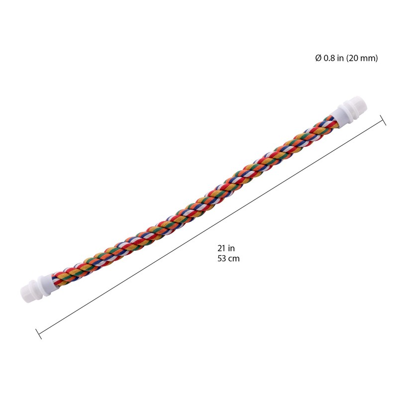 Living World Multi-Coloured Cotton Perch-20mm Diameter X 65cm Length
