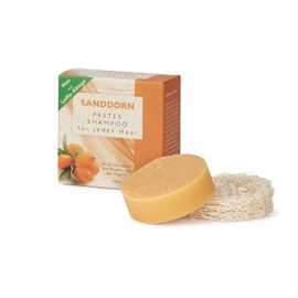 alva Naturkosmetik Sea Buckthorn Solid Shampoo for Every Hair 60 g Organic Sea Buckthorn, Organic Almond Oil, Organic Argan Oil