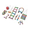 Bird Toy Set Colorful Boredom Relief Chewing Climbing Parrot Swing
