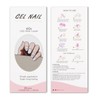 JMEOWIO Gel Nail Stickers Cream Pink White Glitter Semi Cured