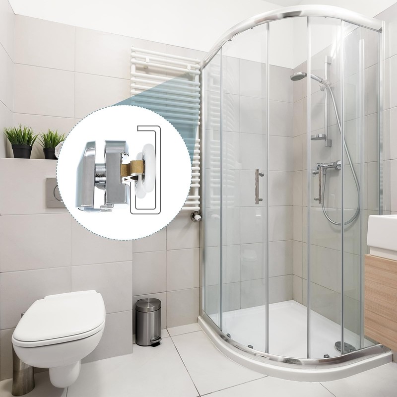 uxcell 25 mm Shower Door Rollers, Double Shower Door Runners