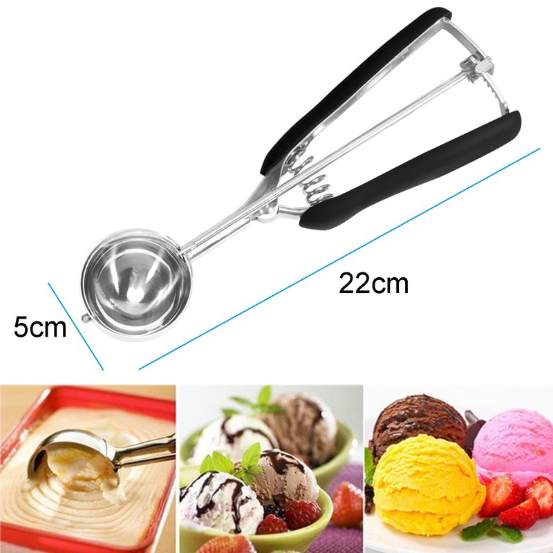 Lamkrtlp Ice Cream Scoop, Stainless Steel Cookie Scoop with Trigger,
