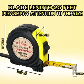 Tape Measure I Love You Gifts for Him Gifts for Wedding Anniversary Fathers Day Birthday Gifts for Husband from Wife Best Gift for Boyfriend Groom Gifts from Bride Tool Gifts Tape Measure 16FT