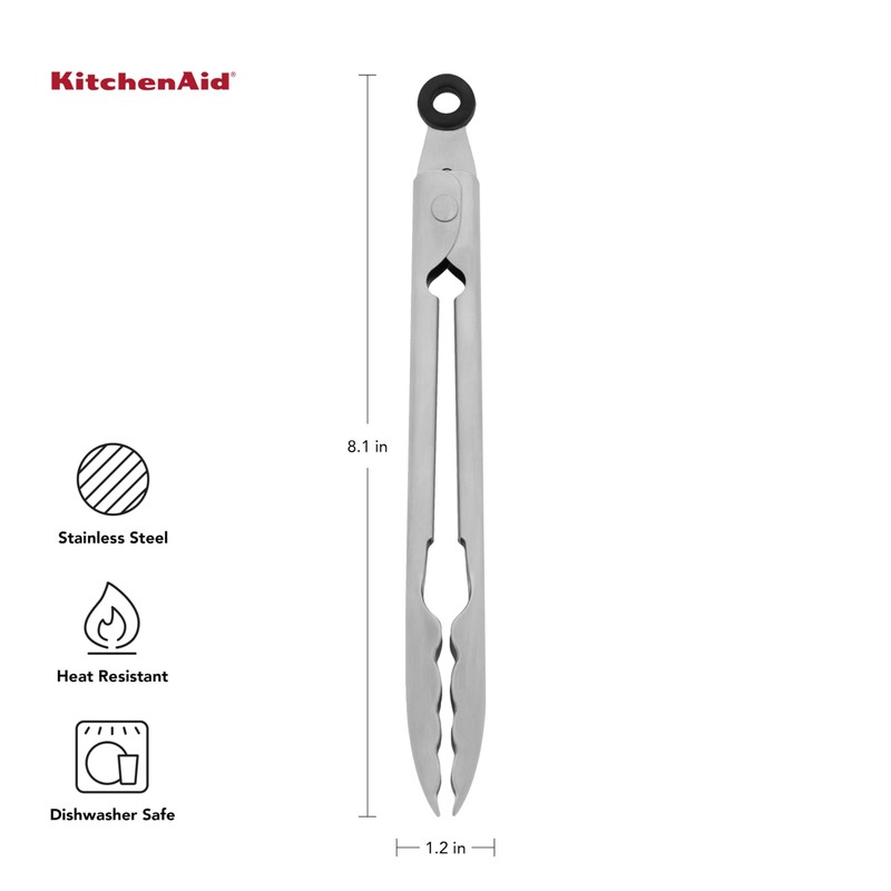 KitchenAid Stainless Steel Tongs, 7 Inch