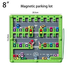 Montessori Toys,Toddler Travel Toys for Ages 2-4,Sensory Toys Fine Motor Skills,Birthday Gift for Boys and Girls - Color: 8 inch magnetic parking lot