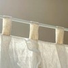 Mengersi Linen Canopy Bed Curtains,Bed Canopy Curtains 4 Corner Bed