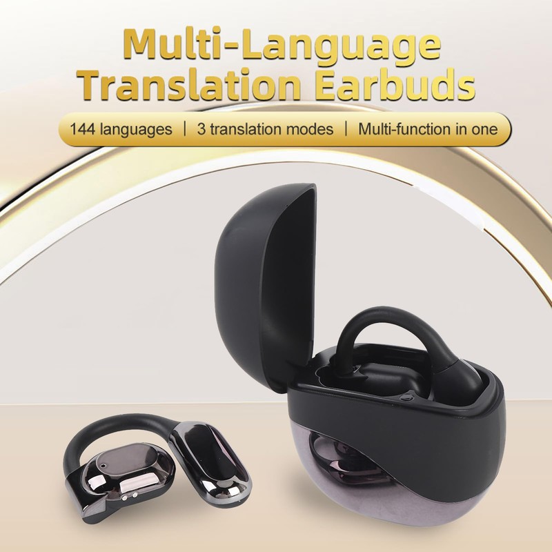 Zopsc Clip On Ear Headphones with Translating Device, Bluetooth Wireless