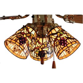 Tiffany Jeweled Grape Fan Light Shade