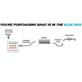 Northeastern Exhaust - 409 Grade Stainless Steel Exhaust Front Flex Pipe compatible with 2013-18 Hyundai Santa FE Sport & Kia Sorento 2.4L - Free Gaskets Included