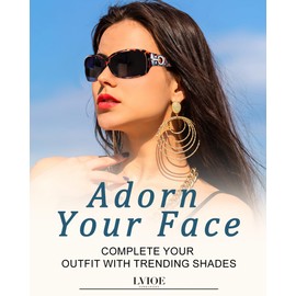 LVIOE Women's Polarised Vintage Large Wraparound Design Sunglasses with UV400 Protection, Tortoiseshell