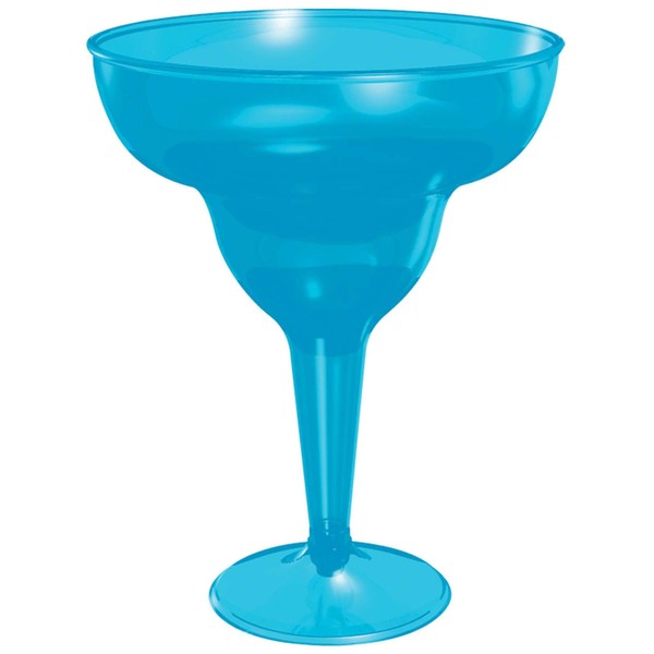 Amscan 350387 Fancy Margarita Glasses Party Accessories, Blue, 8 oz.