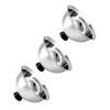 QWORK® Pack of 3 Burger Covers, Melting Dome, Stainless Steel,