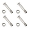 LT Easiyl Skateboard Truck Kingpin and Nut, Silver, 4pcs