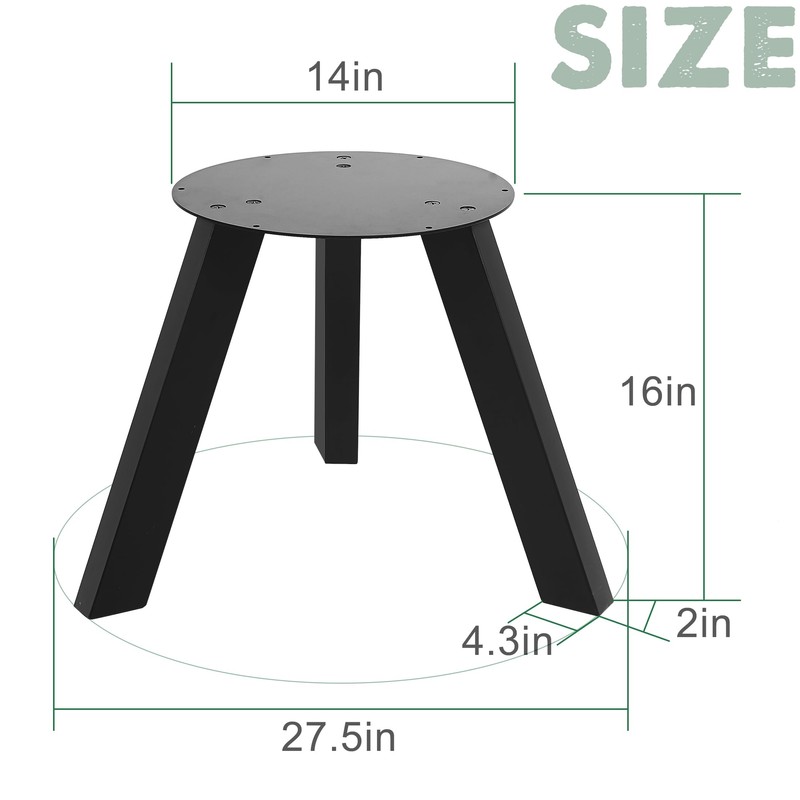 NXN-HOME 16 inch Round Plate Table Base Legs, Coffee Table