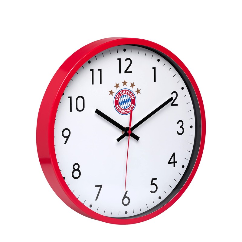 FC Bayern München Logo Wall Clock Red / White