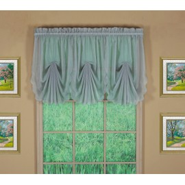 Today's Curtain Emelia Original Voile Fan Insert, Grey, 30" W x 40" L