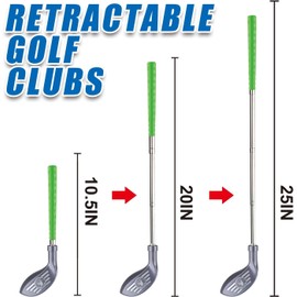 RCROKS Toddler Golf Clubs Length Adjustable, Upgraded Kids Golf Toy Set with Golf Cornhole, Sports Indoor & Outdoor Backyard Golf Game Playset Gifts for 3 4 5 6 Year Old Toddlers Kids Baby