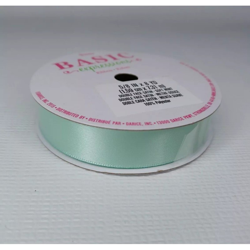Expressions Darice Basic Expressions Ribbon Double Face Satin Soft Mint
