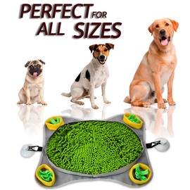 77INNOVATION Snuffle Mat for Dogs Feeding - Dog Snuffle Mat Pet Feeding Mat - Snuffle Mat Interactive Puzzle Toys for Multiple Breeds 21 x 17 (Green)