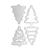 hinana 4pcs/Set Christmas Tree Metal Die Cuts,Merry Christmas Tree Cutting