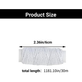 Fizzix 2PCS 30m Black Elastic | High Elasticity Thread for Smocking, Cuffing, Waistbands | Durable and Easy to Use