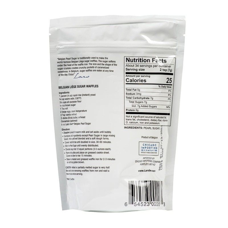 Lars' Own Belgian Pearl Sugar, 8 Ounce (Pack of 2)