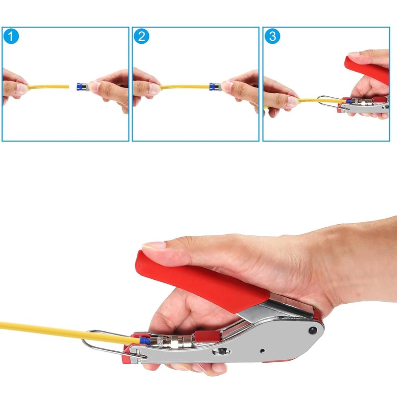 AEDIKO Coaxial Compression Tool Kit Coax Cable Crimper Wire Stripper