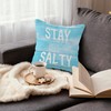 OTOUO Stay Salty Pillow Covers,Summer Coastal Beach Throw Pillow Covers