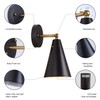 MWZ Modern Black Wall Sconces Lighting, 2 Pack Gold Rustic