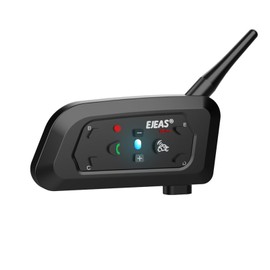 Motorbike Bluetooth Intercom, Vnetphone V6 1200m Motorcycle Bluetooth Headsets 6 Riders Communication System with Waterproof, GPS, DSP Noise Reduction(1 Pack)