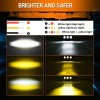 2pzs Faros Auxiliares 3 Modos Doble Color Led Para Auto