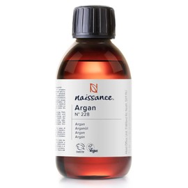 Naissance Argan Oil (no. 228) 250ml - Natural Growth Hair Mask, Anti-Ageing, Antioxidant, Vegan, Growth, Hexane Free, No GMO - Moisturiser & Conditioner for Face, Skin, Beard Cuticles & Hands