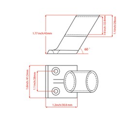 SHENGHUISS 2 Pcs 7/8 inch (22.8mm) Boat Hand Rail Fitting Center Bracket Stanchion for 7/8 inch Pipe/Tube Marine Hardware 316 Stainless Steel with Screws