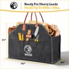 MOUNTAIN GRILLERS Heavy Duty Canvas Firewood Carrier - Features Reinforced