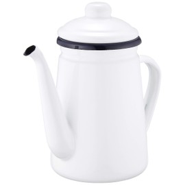 パール金属 ホーロー コーヒー ポット 1.1L ホワイト フェスカ HB-731