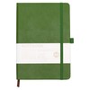 Green Lined Journal Notebook, Leather Hardcover Notebook, A5 College Ruled