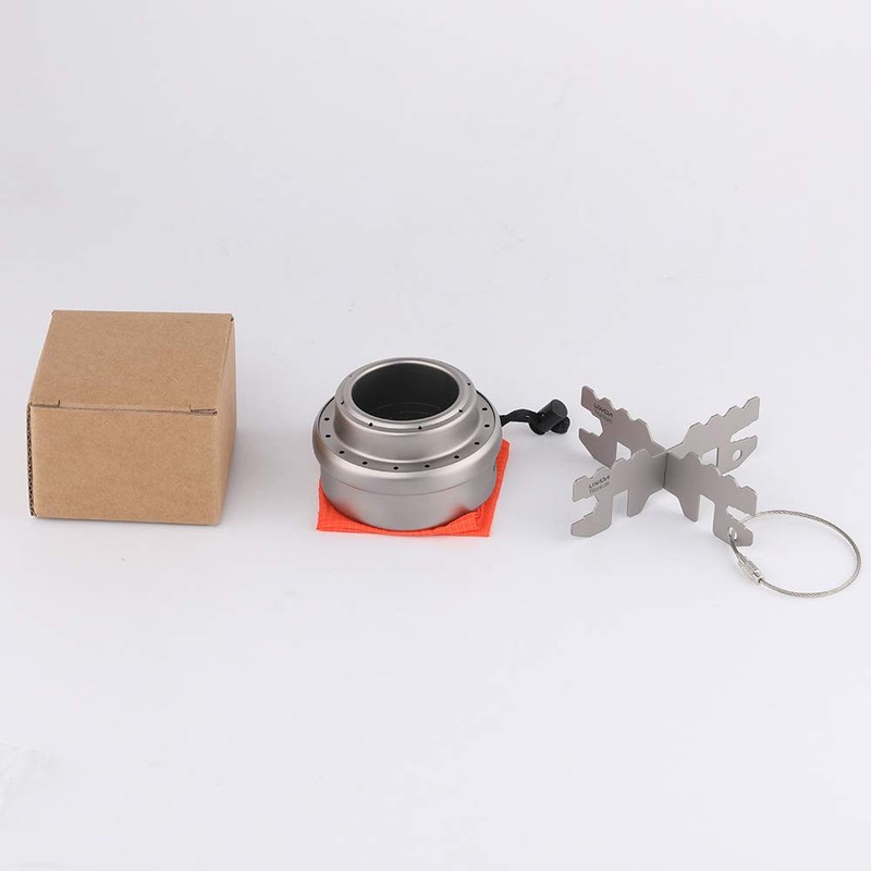 Lixada Mini Titanium Liquid Alcohol Burner Ultralight Titanium Camping Stove