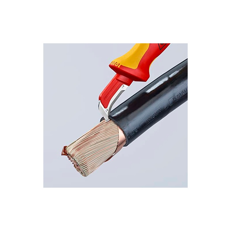 KNIPEX 98 55 Cuchillo Pelacables Aislado VDE 1000V – Con
