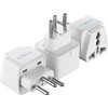 Ceptics Brazil Travel Plug Adapter (Type N) - 3 Pack