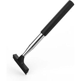 Car Mirror Squeegee Cleaner with Telescopic Rod, Portable Auto Rearview Mirror Wiper, Black