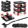 ZEAYEA Set of 12 Furniture Mover with Wheels and Lifter,