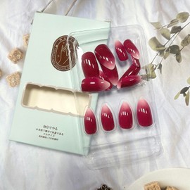 TBRZTR Almond False Nails Press on Nails Medium Purple Gradient Fake Nails Artificial Acrylic Nails Solid Color Artificial Nails 24Pcs Full Cover Glossy Reusable Coffin Nails Glue on Nails for Women